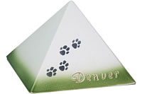Pyramidenurne in Weiß-Grün (Nr. 41)