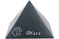 Pyramidenurne in Schwarz-Matt (Farb-Nr. 21)