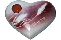 Herz mit Kerze 0,7 Liter "Janny"