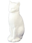 Katzen-Urne in Weiß-glänzend (10)